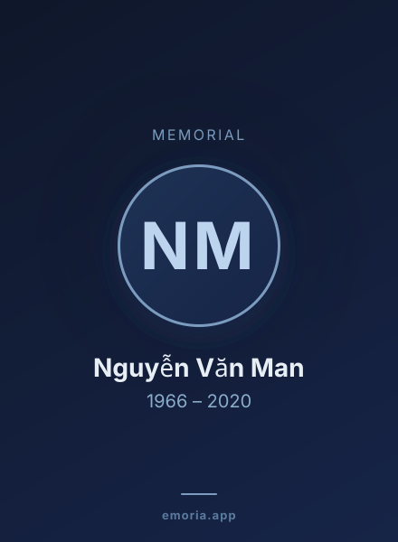 Memorial portrait of Nguyễn Văn Man