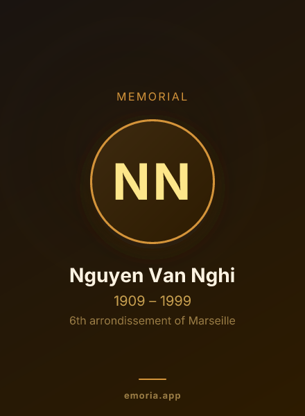 Memorial portrait of Nguyen Van Nghi