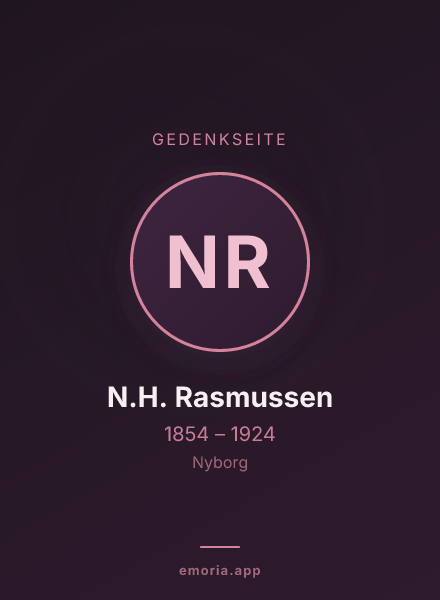 Gedenkportrait von N.H. Rasmussen