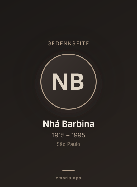 Gedenkportrait von Nhá Barbina