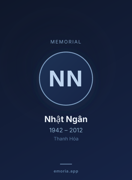 Memorial portrait of Nhật Ngân