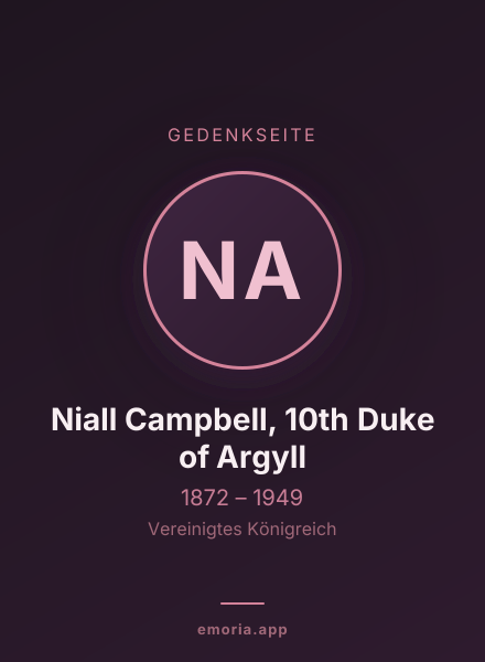 Gedenkportrait von Niall Campbell, 10th Duke of Argyll
