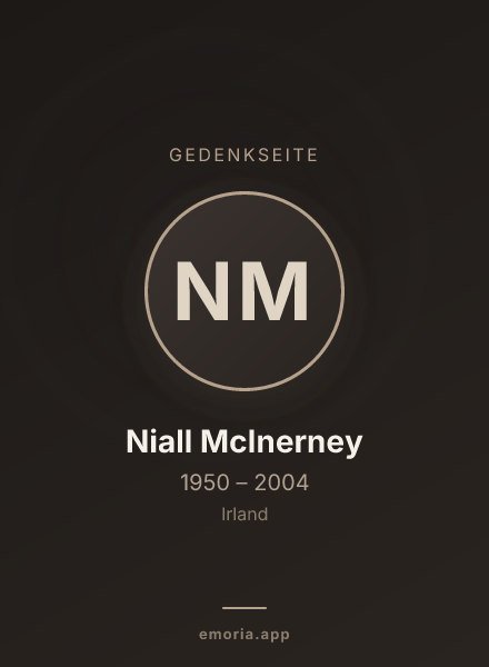 Gedenkportrait von Niall McInerney
