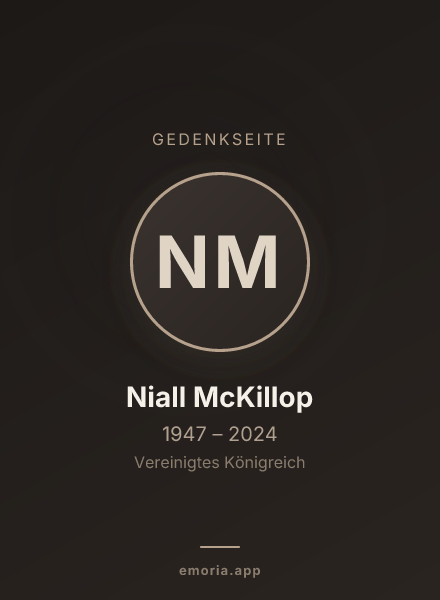 Gedenkportrait von Niall McKillop