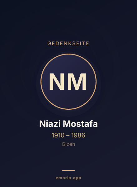 Gedenkportrait von Niazi Mostafa