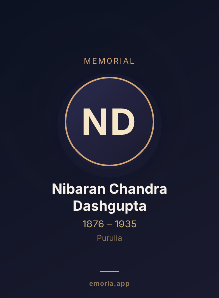 Memorial portrait of Nibaran Chandra Dashgupta