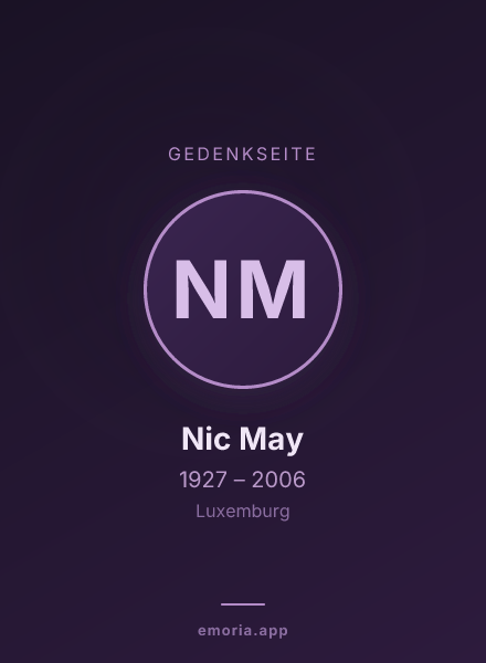 Gedenkportrait von Nic May