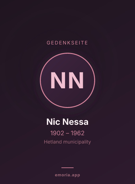 Gedenkportrait von Nic Nessa