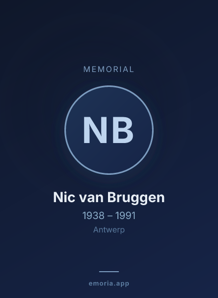 Memorial portrait of Nic van Bruggen