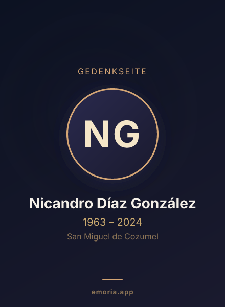 Gedenkportrait von Nicandro Díaz González