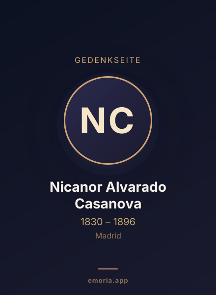 Gedenkportrait von Nicanor Alvarado Casanova