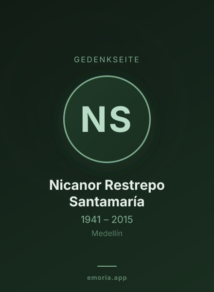 Gedenkportrait von Nicanor Restrepo Santamaría