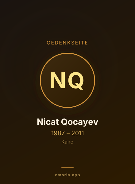 Gedenkportrait von Nicat Qocayev