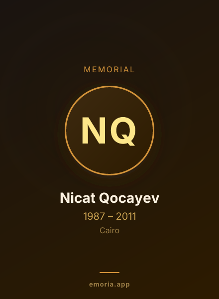 Memorial portrait of Nicat Qocayev