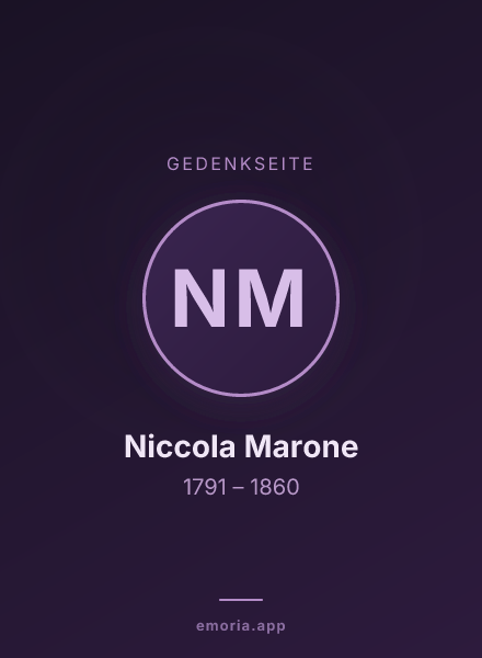 Gedenkportrait von Niccola Marone