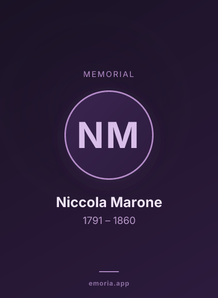 Memorial portrait of Niccola Marone