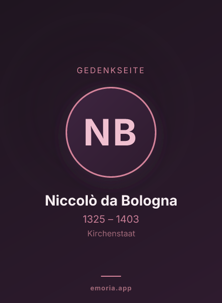 Gedenkportrait von Niccolò da Bologna
