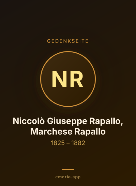 Gedenkportrait von Niccolò Giuseppe Rapallo, Marchese Rapallo