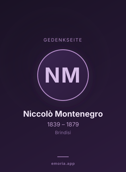 Gedenkportrait von Niccolò Montenegro