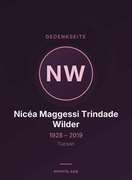Gedenkportrait von Nicéa Maggessi Trindade Wilder