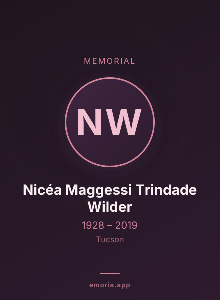 Memorial portrait of Nicéa Maggessi Trindade Wilder