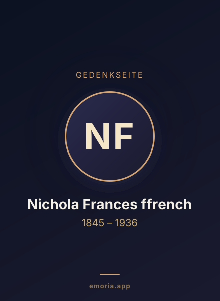 Gedenkportrait von Nichola Frances ffrench