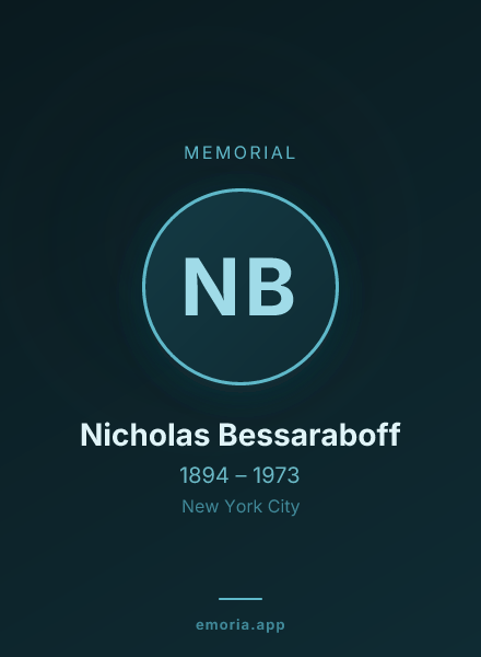 Memorial portrait of Nicholas Bessaraboff