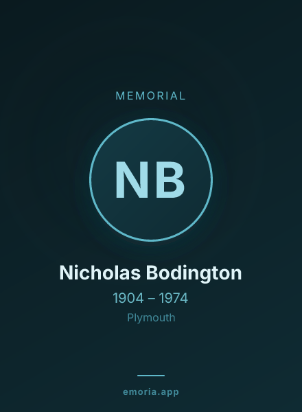 Memorial portrait of Nicholas Bodington