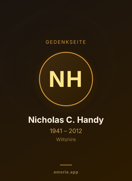 Gedenkportrait von Nicholas C. Handy