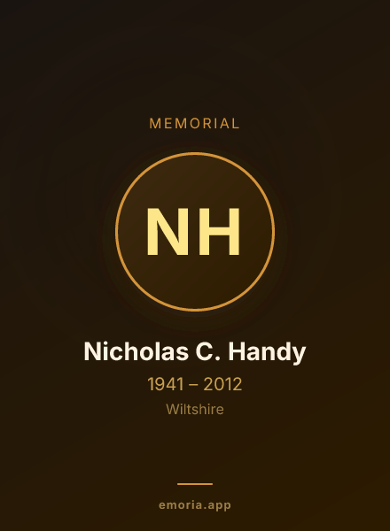 Memorial portrait of Nicholas C. Handy