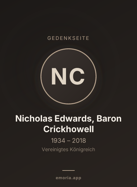 Gedenkportrait von Nicholas Edwards, Baron Crickhowell