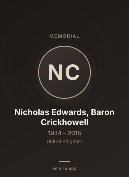 Memorial portrait of Nicholas Edwards, Baron Crickhowell