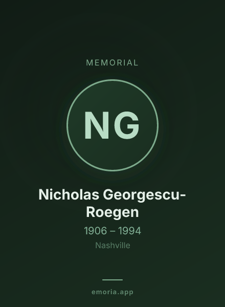 Memorial portrait of Nicholas Georgescu-Roegen