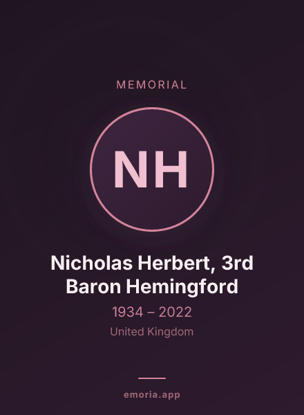 Memorial portrait of Nicholas Herbert, 3rd Baron Hemingford