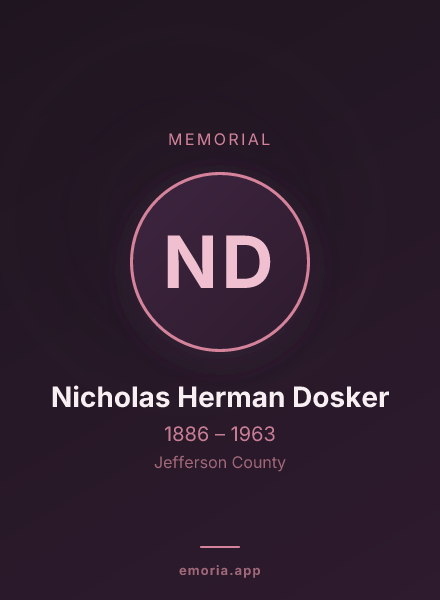 Memorial portrait of Nicholas Herman Dosker