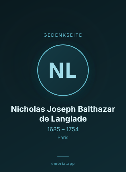 Gedenkportrait von Nicholas Joseph Balthazar de Langlade