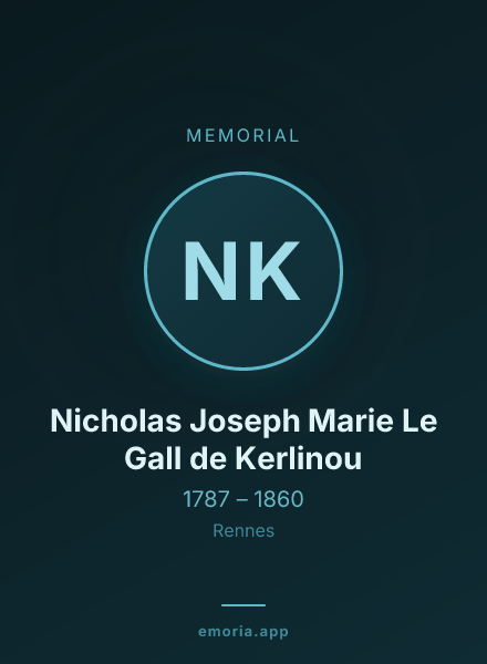 Memorial portrait of Nicholas Joseph Marie Le Gall de Kerlinou