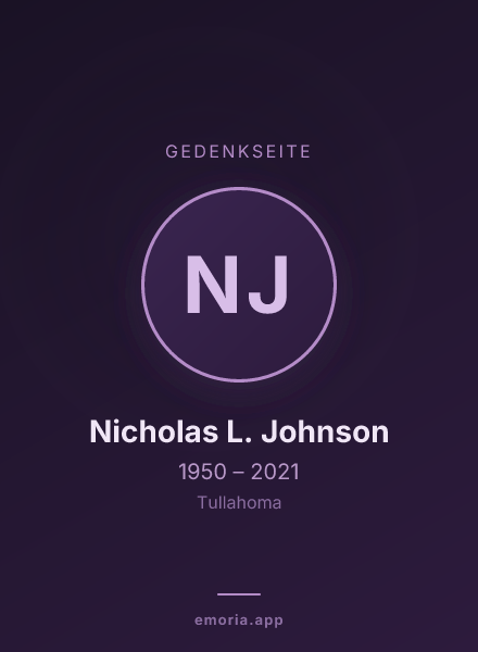 Gedenkportrait von Nicholas L. Johnson