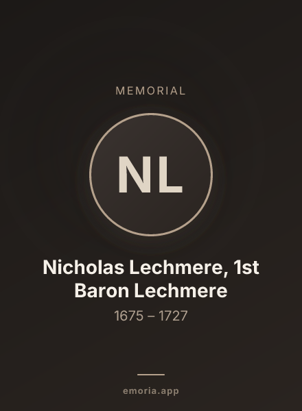 Memorial portrait of Nicholas Lechmere, 1st Baron Lechmere