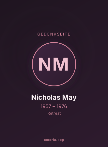 Gedenkportrait von Nicholas May