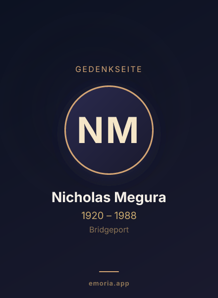 Gedenkportrait von Nicholas Megura