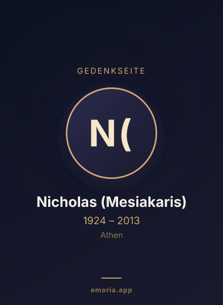 Gedenkportrait von Nicholas (Mesiakaris)