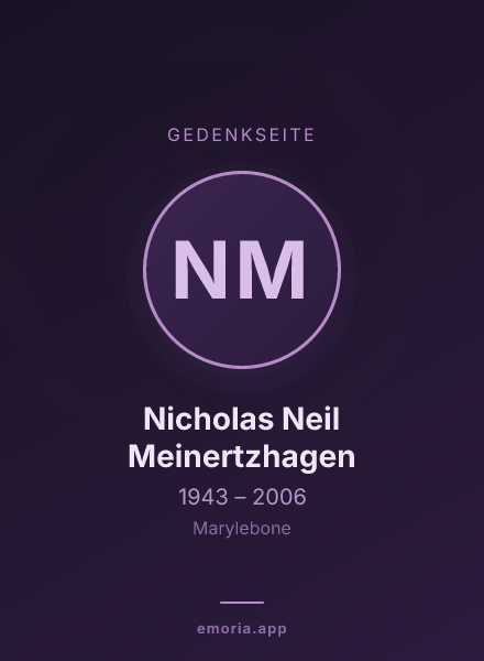 Gedenkportrait von Nicholas Neil Meinertzhagen