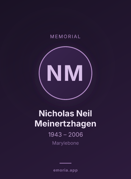 Memorial portrait of Nicholas Neil Meinertzhagen