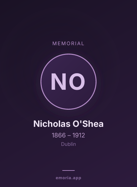 Memorial portrait of Nicholas O'Shea