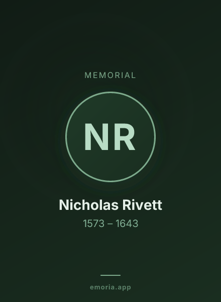 Memorial portrait of Nicholas Rivett
