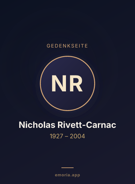 Gedenkportrait von Nicholas Rivett-Carnac