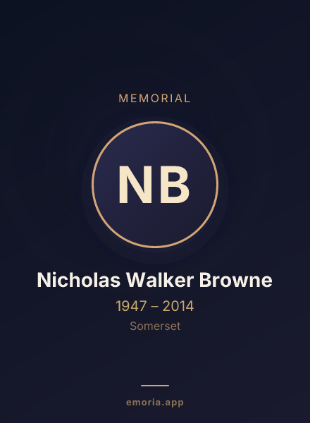 Memorial portrait of Nicholas Walker Browne
