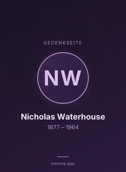 Gedenkportrait von Nicholas Waterhouse