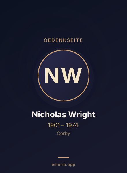 Gedenkportrait von Nicholas Wright